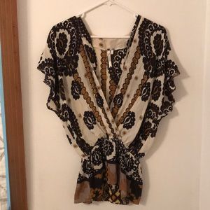 Sheer patterned shirt